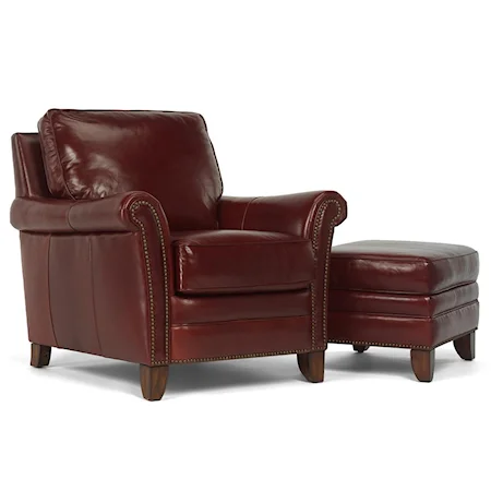 Leather Chair & Ottoman